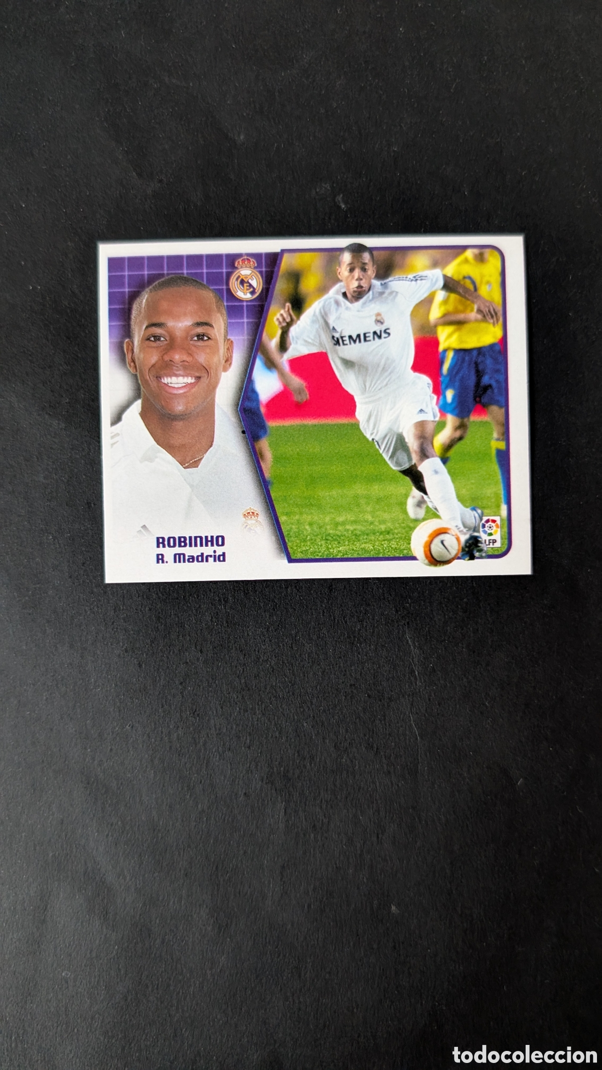 Cromos de f&uacute;tbol: ROBINHO REAL MADRID FICHAJE 24 VERSION LIGA ESTE 2005/06 05 06 NUNCA PEGADO SIN PEGAR