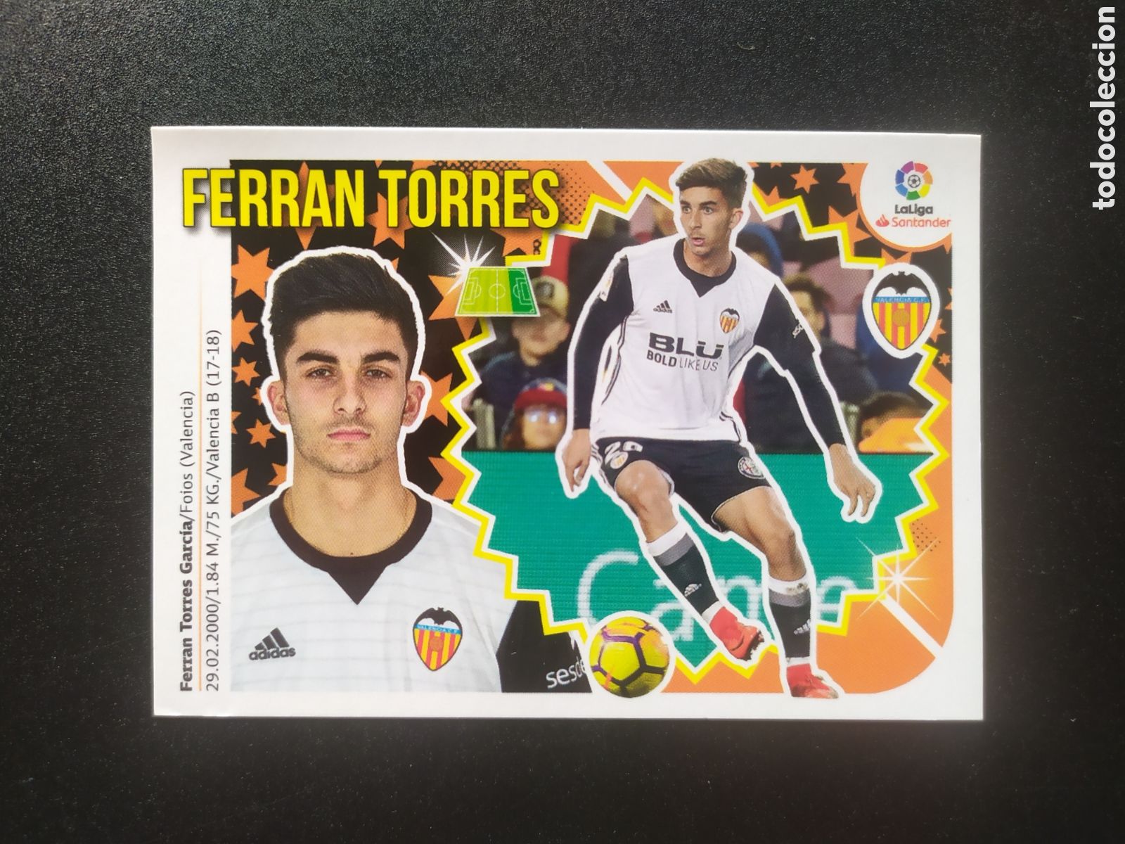 Football Stickers: Liga este 2018 2019 18 19 panini Ferr&aacute;n Torres rookie n&deg; 14B 14 B Valencia