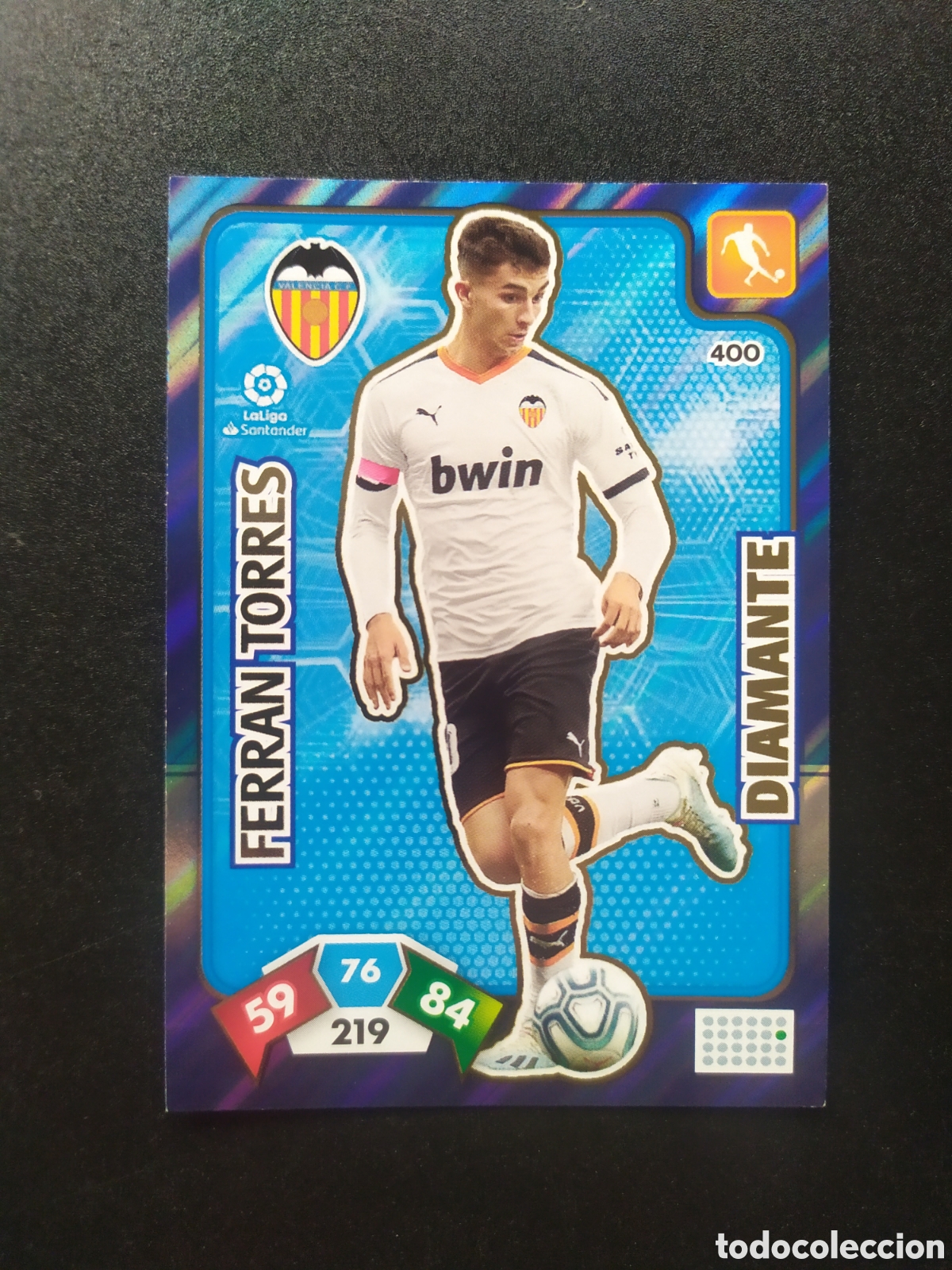 Cromos de f&uacute;tbol: Adrenalyn 2019 2020 19 20 panini Ferr&aacute;n Torres diamante n&deg; 400 Valencia