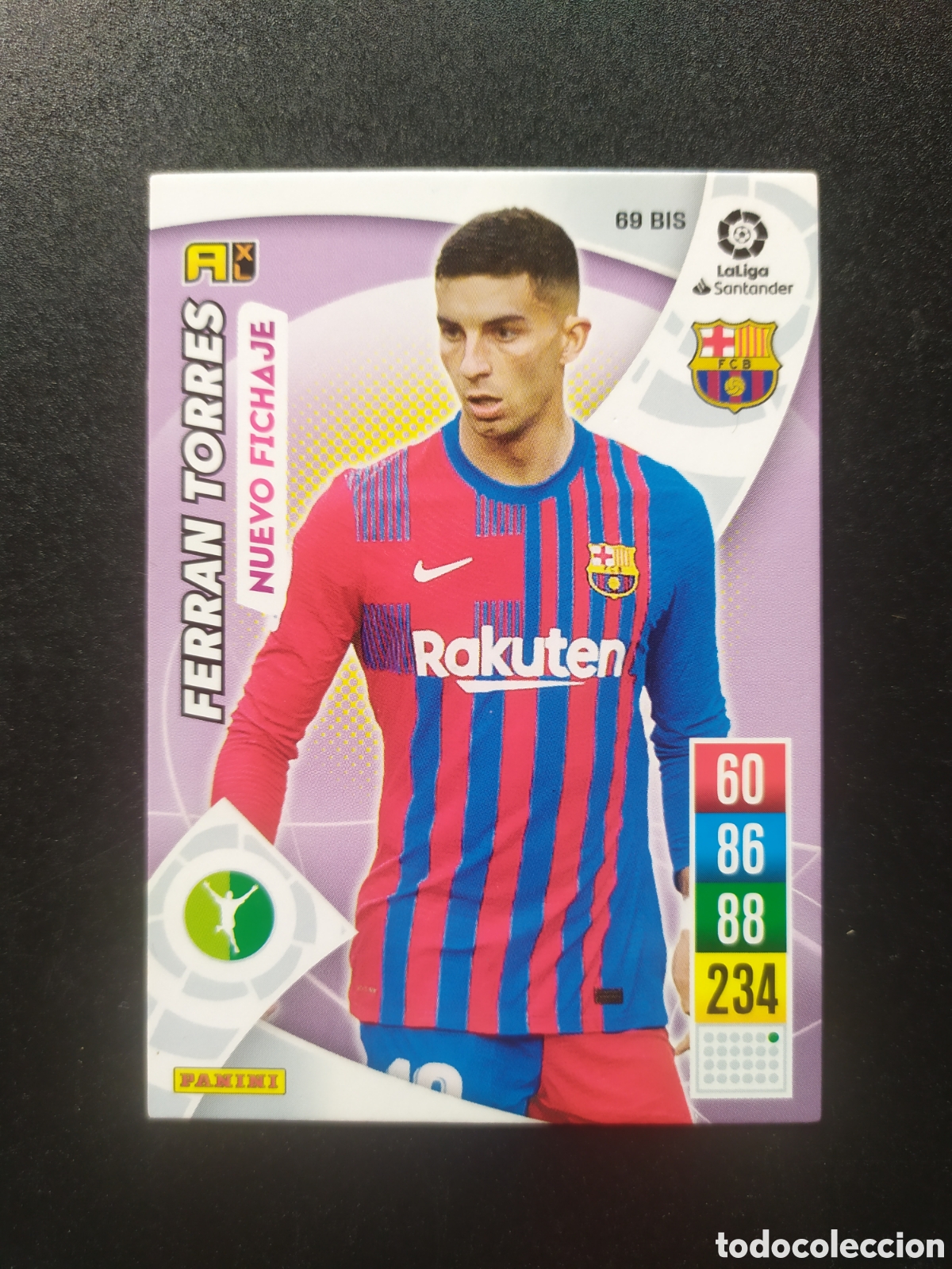 Cromos de f&uacute;tbol: Adrenalyn 2021 2022 21 22 panini Ferr&aacute;n Torres nuevo fichaje n&deg; 69 bis Barcelona