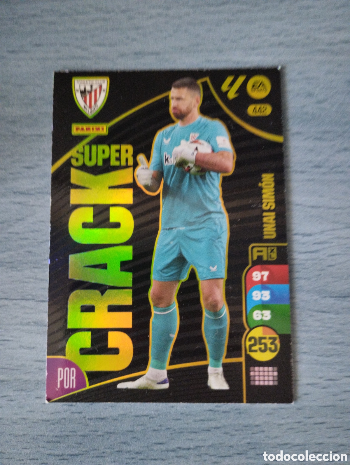 Cromos de f&uacute;tbol: Cromo card Adrenalyn 24 25 super crack 442 Unai Simon Athletic de Bilbao