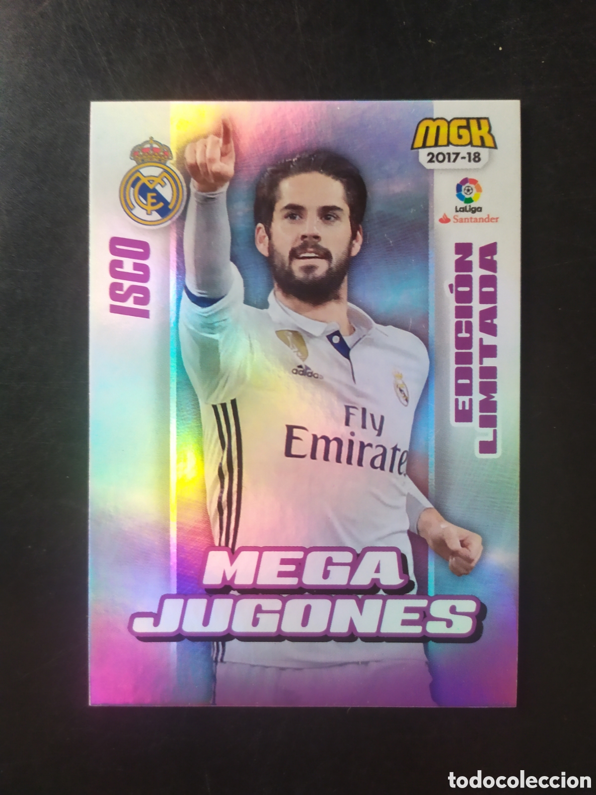 Cromos de f&uacute;tbol: Megacracks 2017 2018 17 18 panini Isco mega fichajes edicion limitada n&deg; 390 B Real Madrid