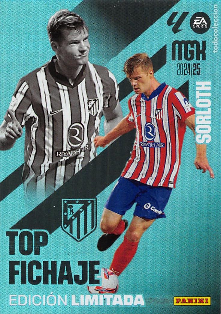 Fu&szlig;ball-Sticker: PANINI MEGACRACKS 24/25 2024/2025 - SORLOTH (ATLETICO MADRID) TOP FICHAJE EDICION LIMITADA