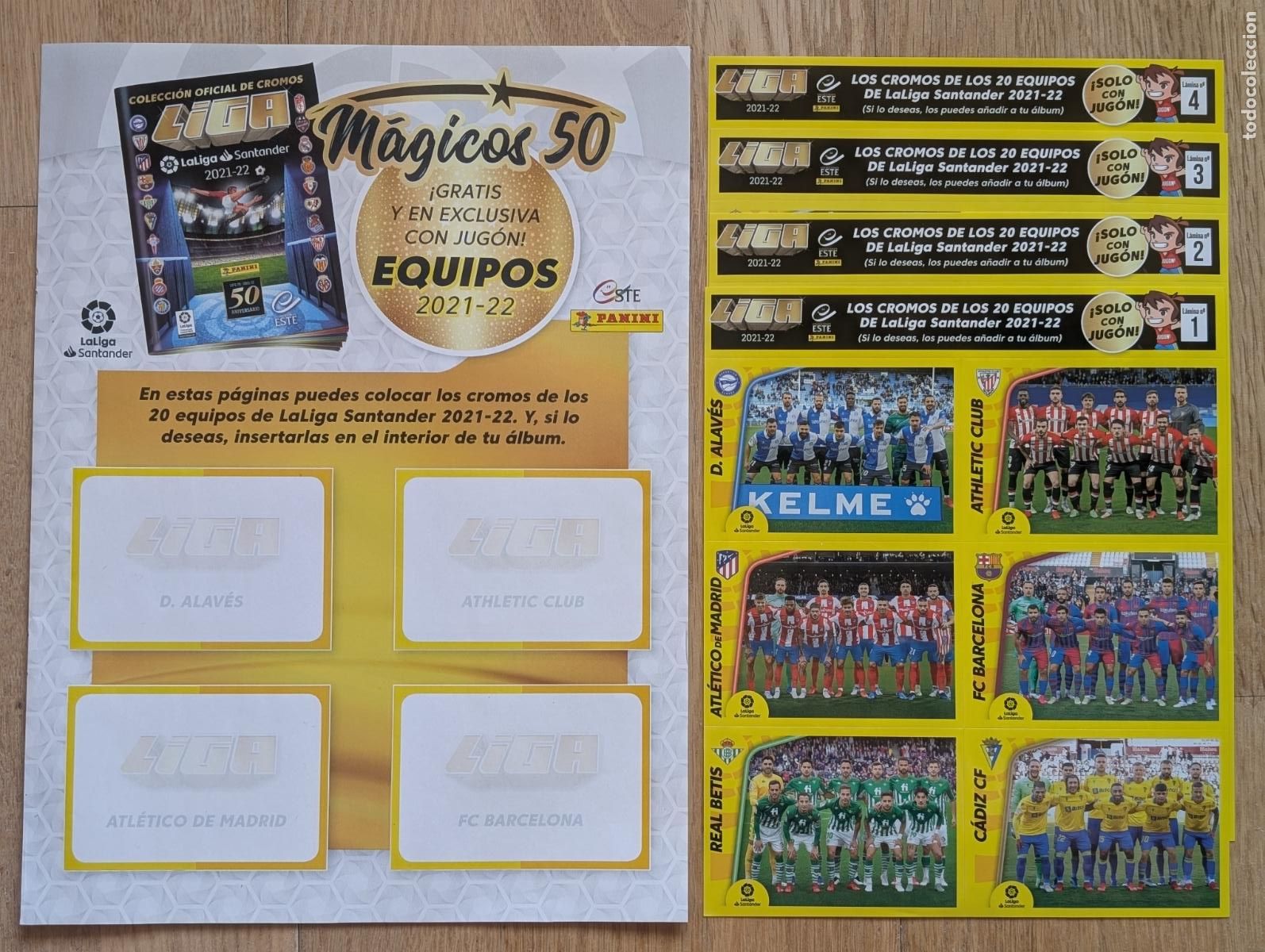Cromos de f&uacute;tbol: EDICIONES ESTE (PANINI) 21/22 2021/2022 - LOS 20 EQUIPOS DE LA LIGA (ALINEACIONES) ACTUALIZACION