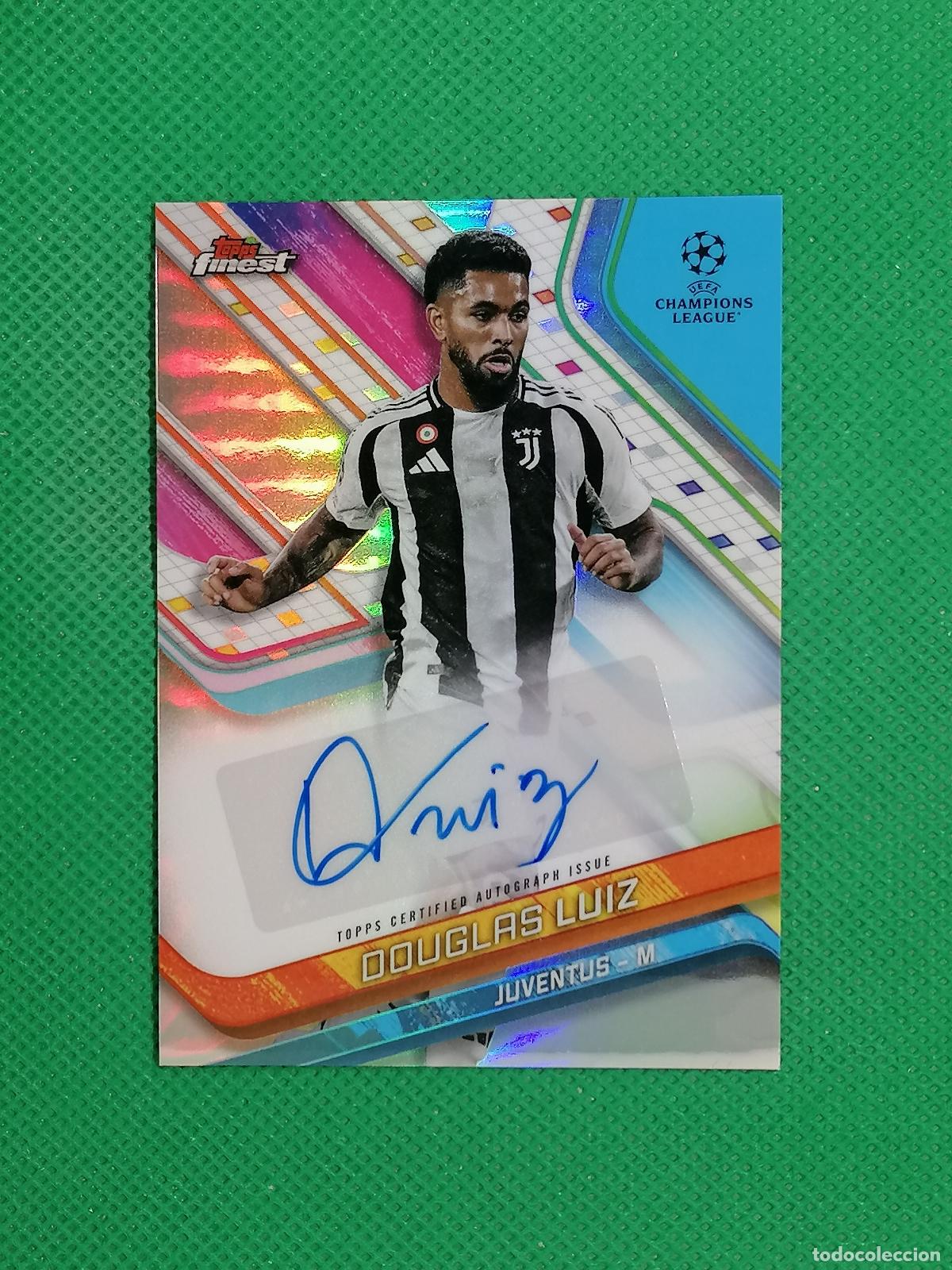 Cromos de f&uacute;tbol: DOUGLAS LUIZ JUVENTUS AUTO FIRMA AUTOGRAFO ⚽ TOPPS FINEST 2024 2025 24 25 ⚽