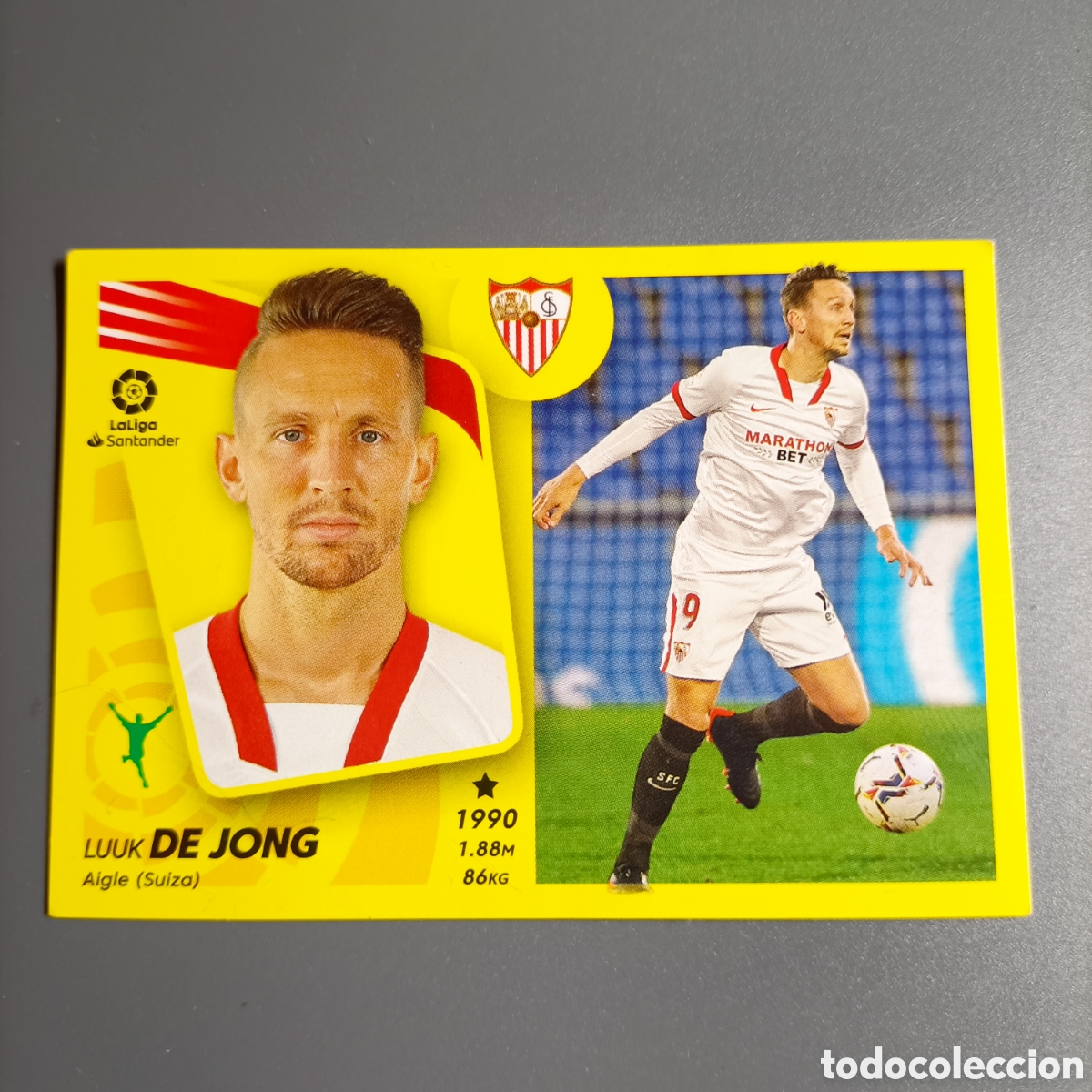 Cromos de f&uacute;tbol: STICKER PANINI. LIGA ESTE 2021-2022 (SEVILLA) №20B DE JONG