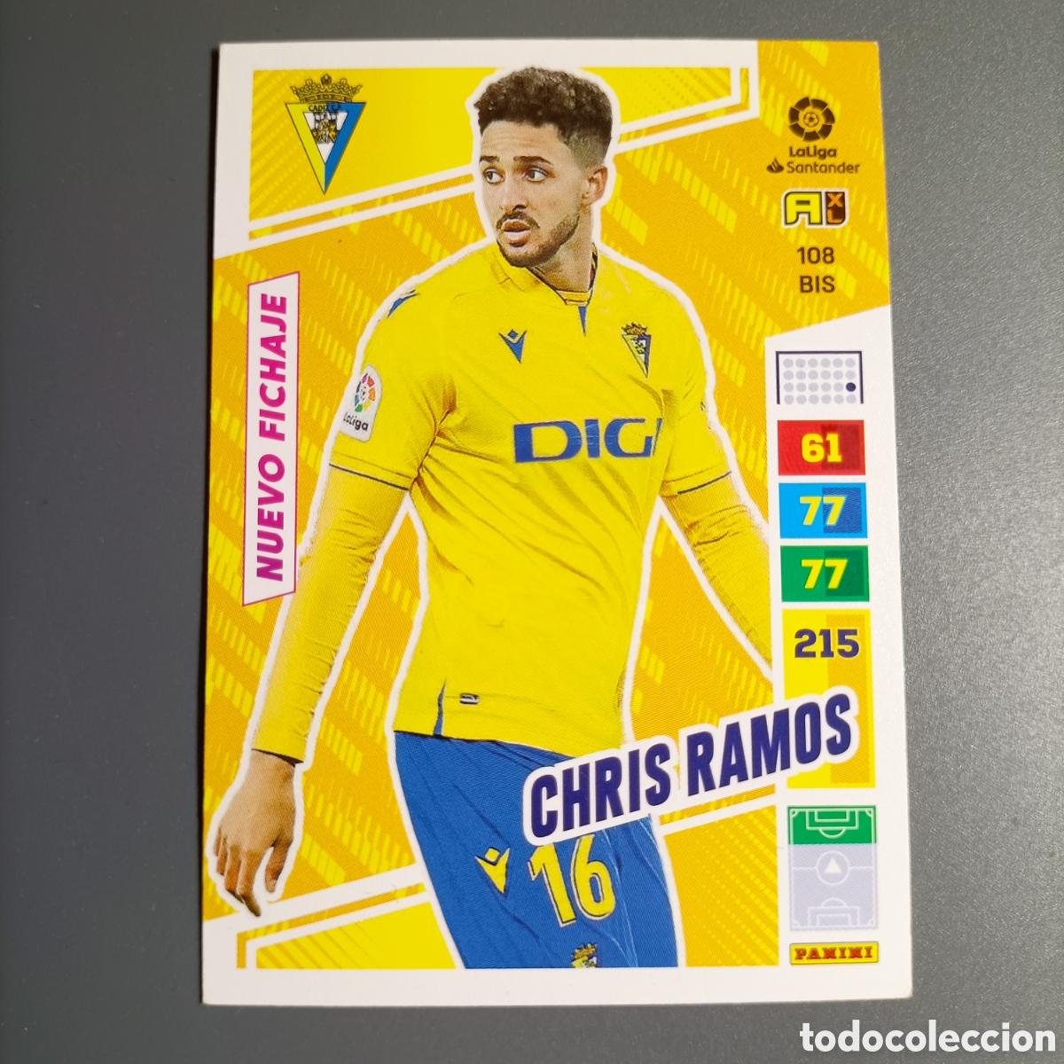 Fu&szlig;ball-Sticker: ADRENALYN. LIGA 2022-2023 (CADIZ) №108 BIS. CHRIS RAMOS / NUEVO FICHAJE