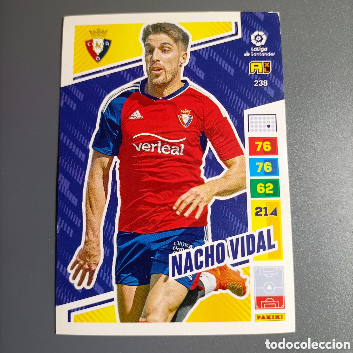 Football Stickers: ADRENALYN. LIGA 2022-2023 (OSASUNA) №238 NACHO VIDAL