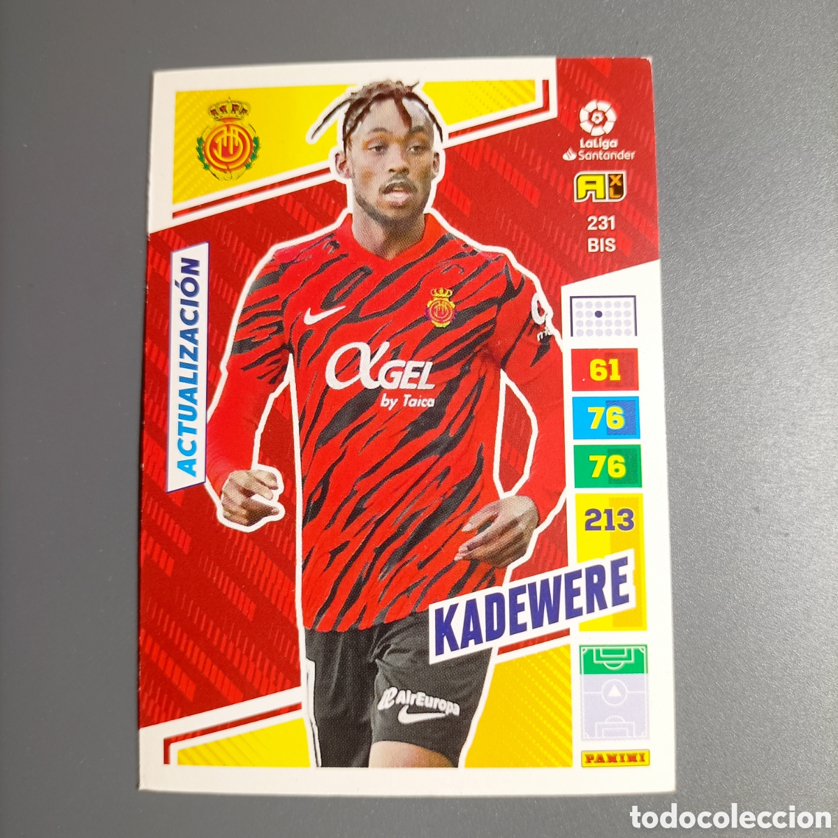 Figurine di Calcio: ADRENALYN. LIGA 2022-2023 (MALLORCA) №231 BIS. KADEWERE / ACTUALIZACI&Oacute;N