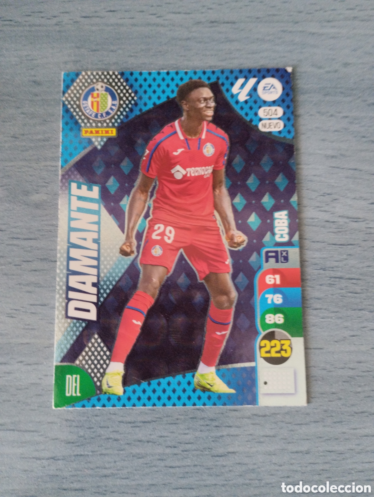 Cromos de f&uacute;tbol: Cromo card Adrenalyn 24 25 nuevo diamante 504 coba getafe