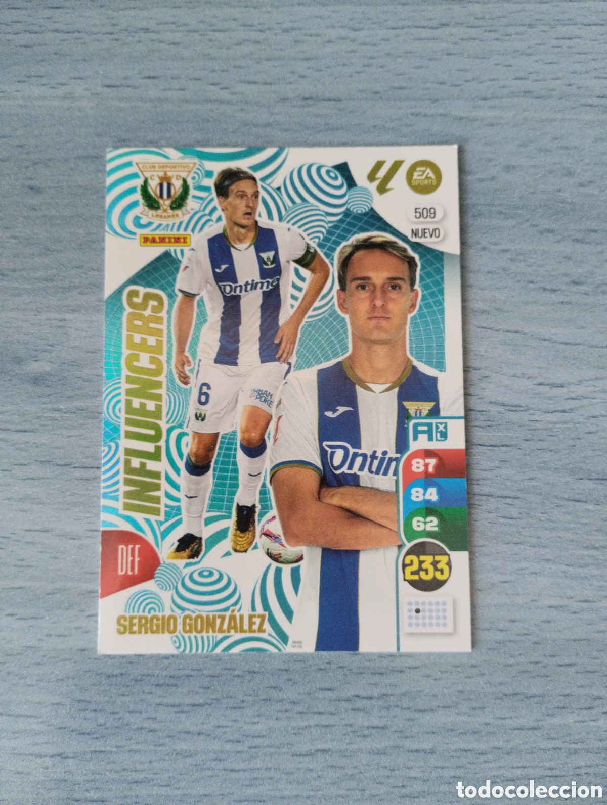 Cromos de f&uacute;tbol: Cromo card Adrenalyn 24 25 nuevo influencers Sergio Gonz&aacute;lez real sociedad