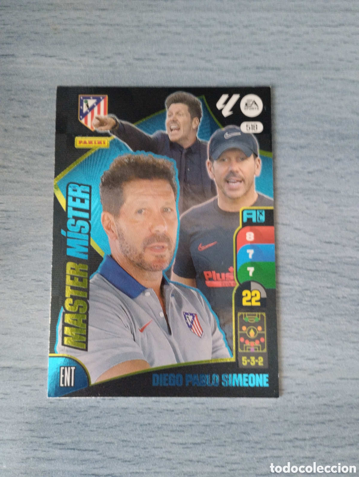 Cromos de f&uacute;tbol: Cromo card Adrenalyn 24 25 m&aacute;ster mister 518 diego Pablo Simeone atl&eacute;tico de madrid