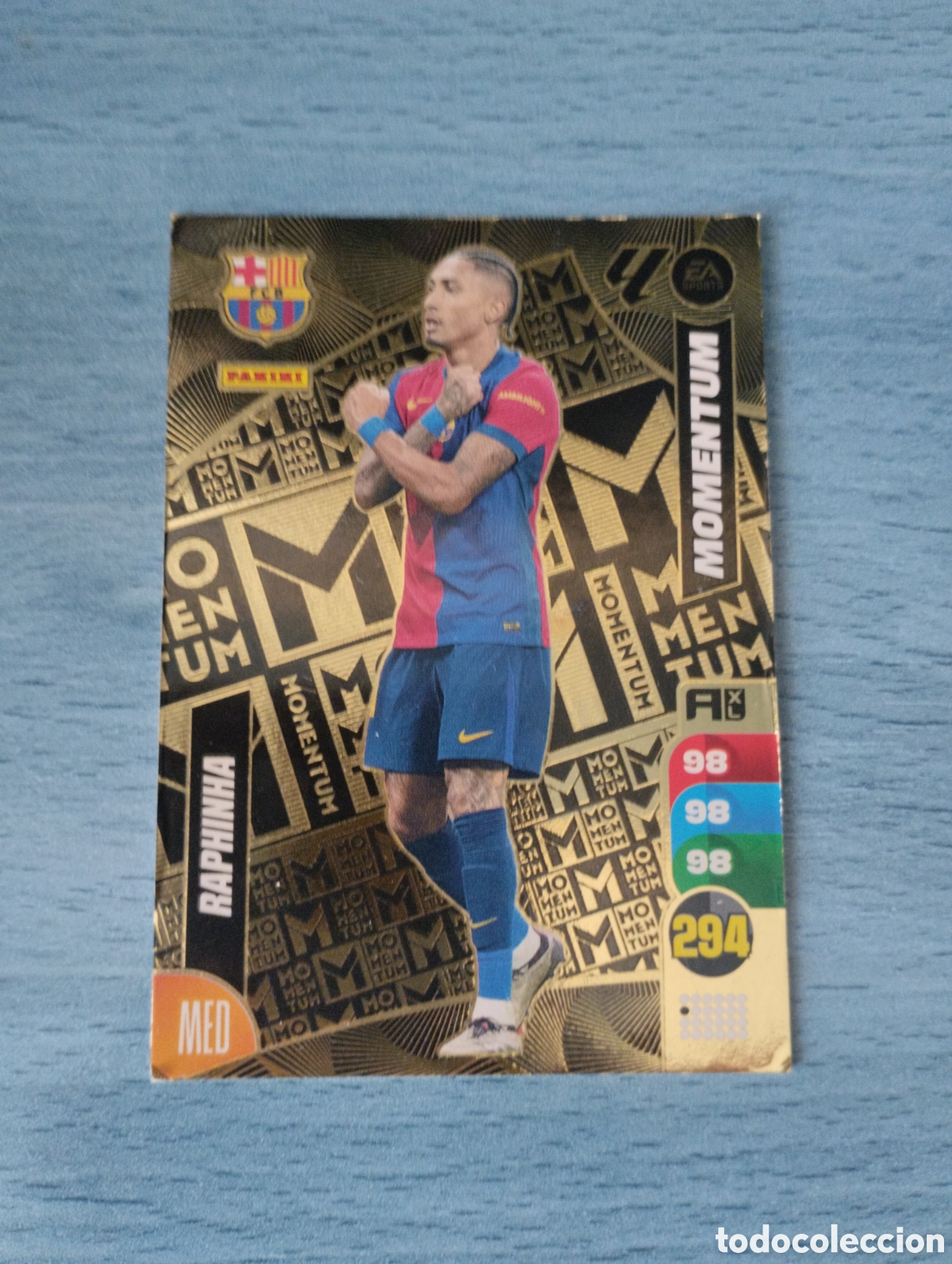 Cromos de f&uacute;tbol: Cromo card Adrenalyn 24 25 momentum raphinha