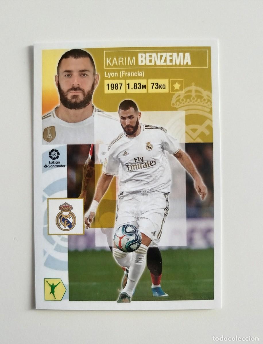Cromos de f&uacute;tbol: Benzem&aacute; 18 SIN PEGAR NUNCA PEGADO Real Madrid CF Liga Ediciones Este 20 21 / 2020 2021