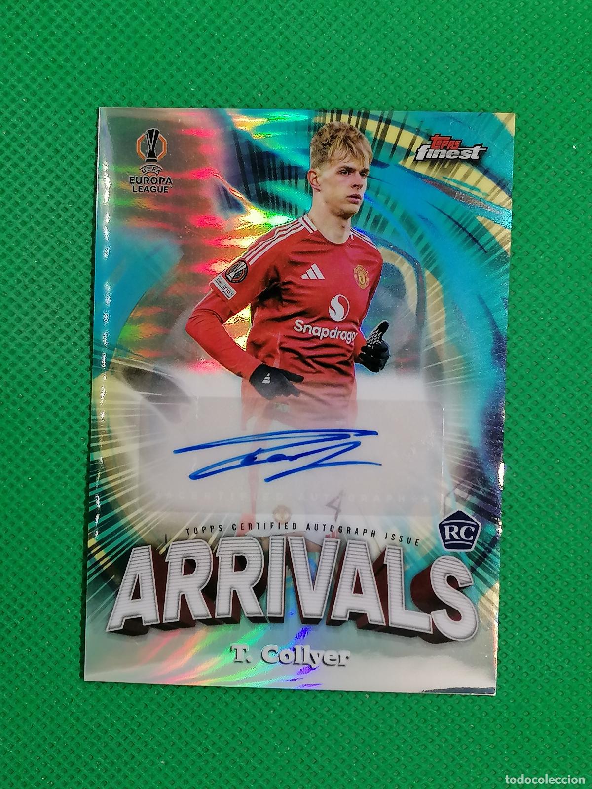 Fu&szlig;ball-Sticker: TOBY COLLYER MANCHESTER UNITED ARRIVALS ROOKIE AUTO FIRMA ⚽ TOPPS FINEST UCC 2024 2025 24 25 ⚽