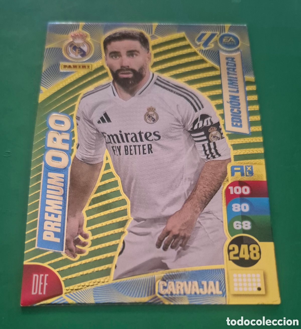 Cromos de f&uacute;tbol: CARVAJAL (EDICI&Oacute;N LIMITADA PREMIUM ORO) - REAL MADRID - ADRENALYN XL 2024-25 - 24/25