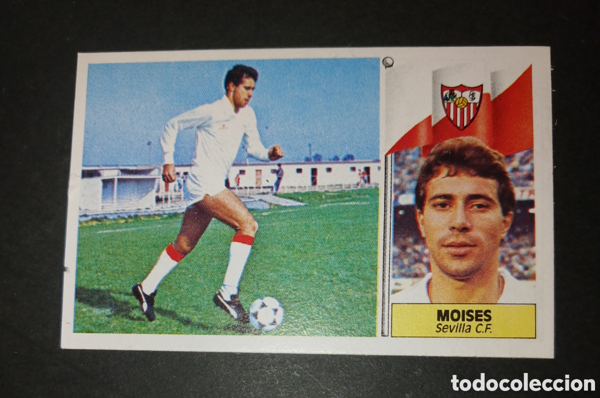 Football Stickers: Cromo Moises (Sevilla CF) - Ediciones Este - Liga 1986/1987 (86/87) - Sin Pegar / Nunca Pegado