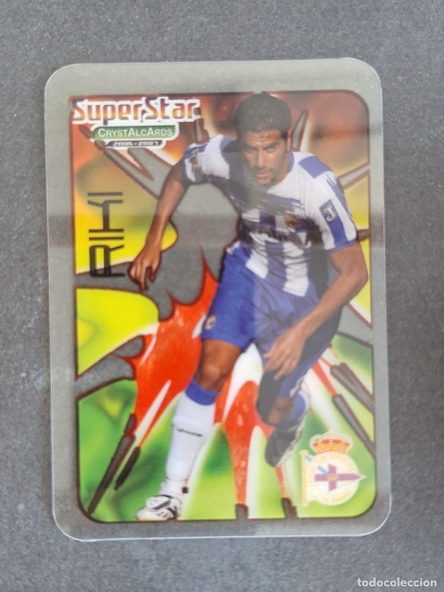 Cromos de f&uacute;tbol: L1 RIKI DEPORTIVO DE LA CORU&Ntilde;A SUPERSTAR 384 MUNDICROMO CRYSTALCARDS LIGA 2006 2007 06 07