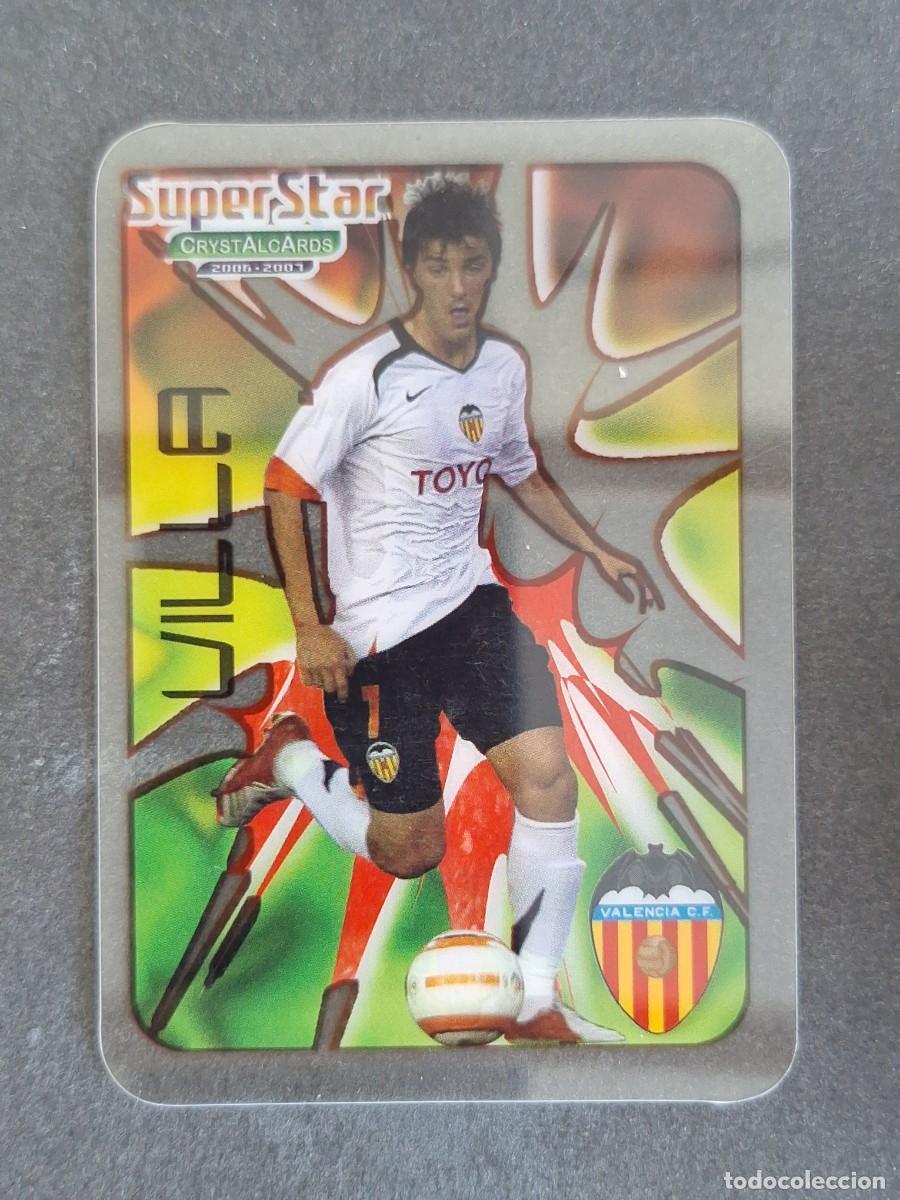 Cromos de f&uacute;tbol: L1 VILLA VALENCIA C. F. SUPERSTAR 392 MUNDICROMO CRYSTALCARDS LIGA 2006 2007 06 07