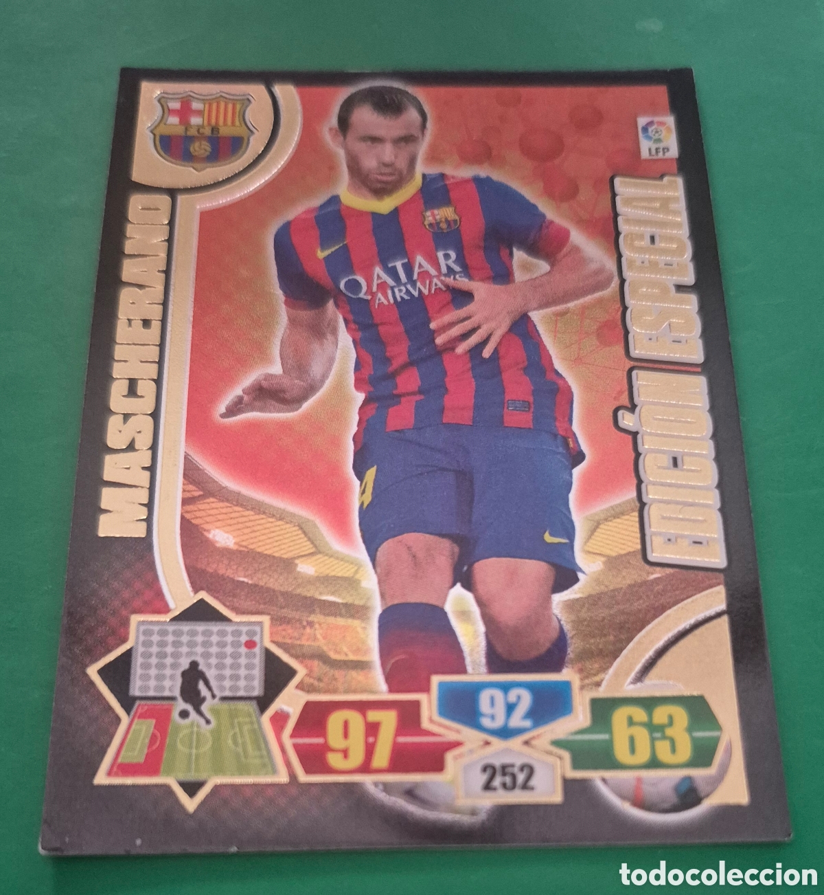 Cromos de f&uacute;tbol: MASCHERANO BARCELONA EDICI&Oacute;N ESPECIAL ADRENALYN XL LIGA 2013/14 13 14 PANINI