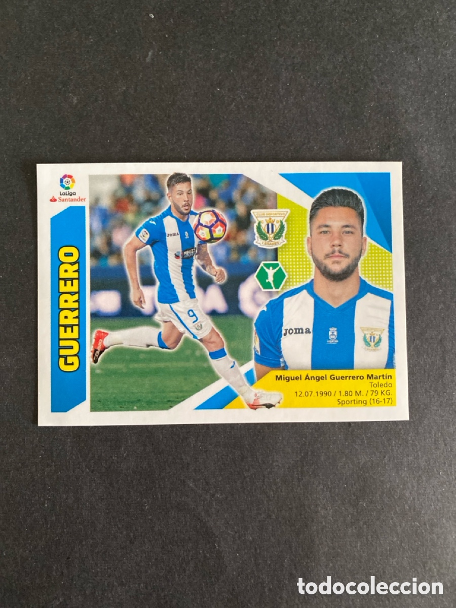 Cromos de f&uacute;tbol: Cromo liga 17/18 CD Legan&eacute;s N* 16