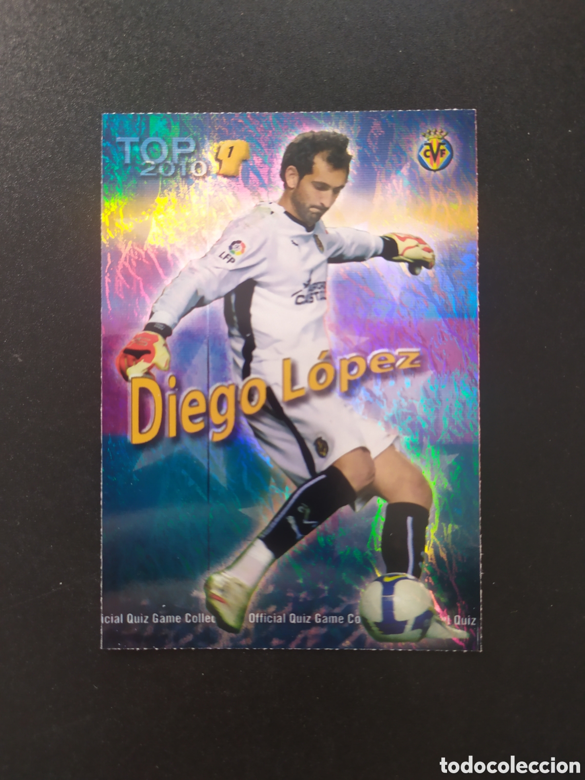 Cartes &agrave; collectionner de Football: Mundicromo fichas Liga 2009 2010 09 10 Diego L&oacute;pez top brillo jaspeado n&deg; 544 Villarreal