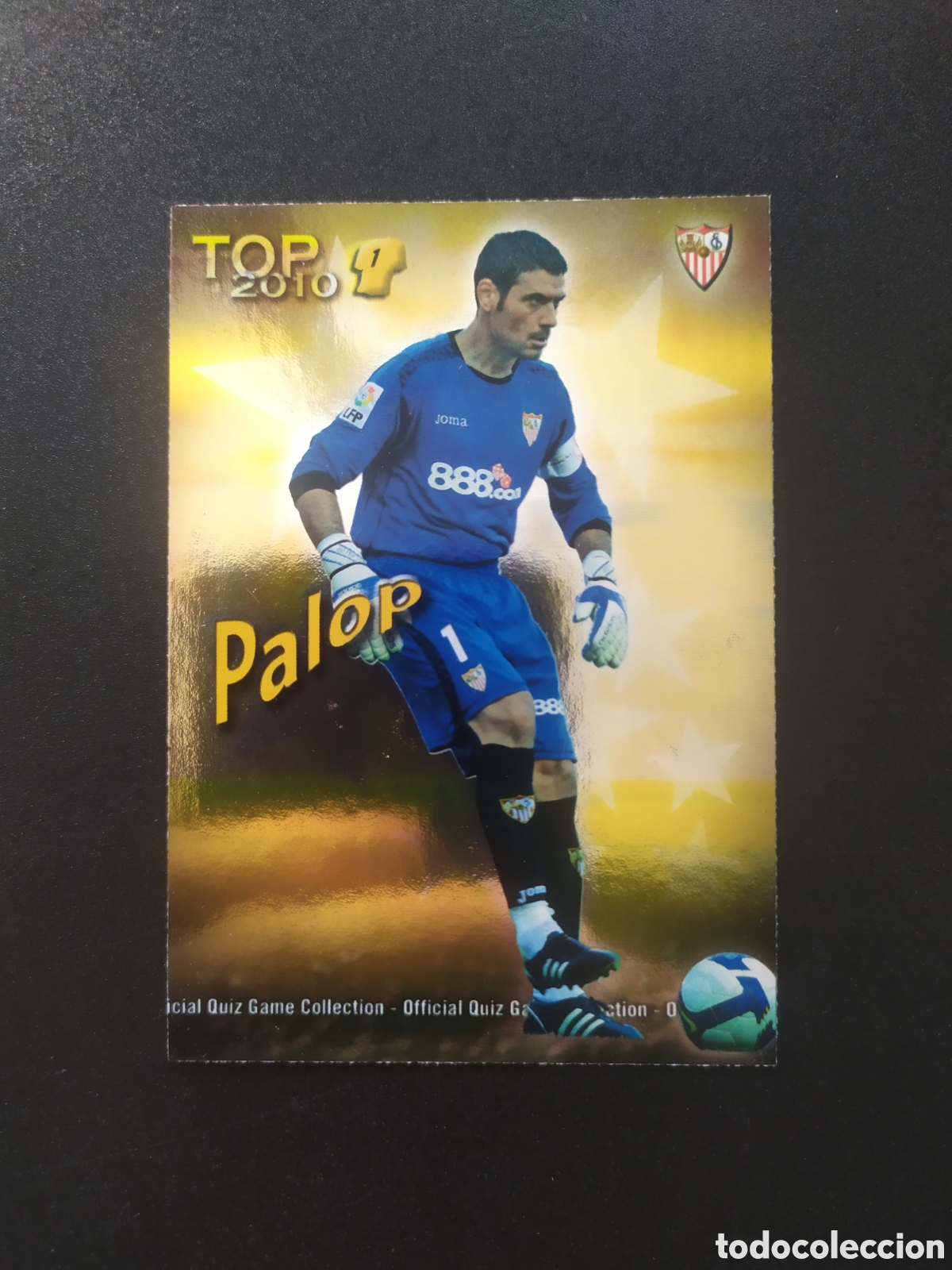 Fu&szlig;ball-Sticker: Mundicromo fichas Liga 2009 2010 09 10 Palop top brillo dorado n&deg; 543 Sevilla