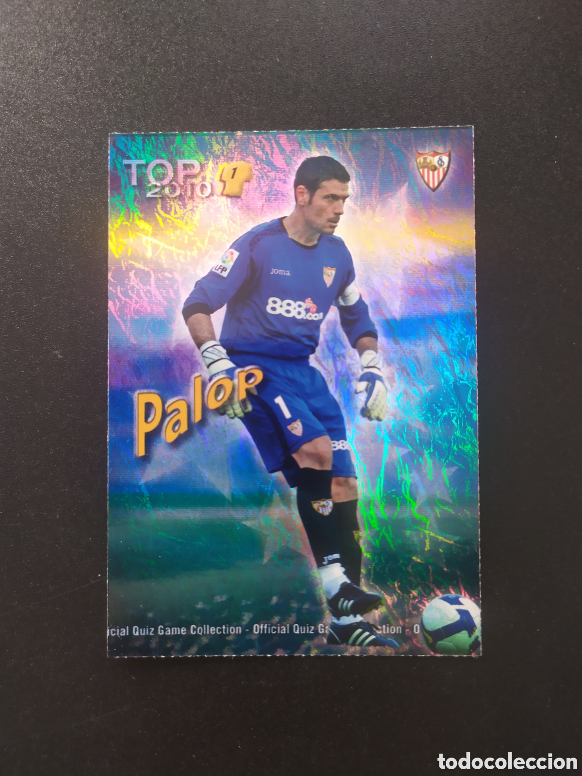 Fu&szlig;ball-Sticker: Mundicromo fichas Liga 2009 2010 09 10 Palop top brillo jaspeado n&deg; 543 Sevilla