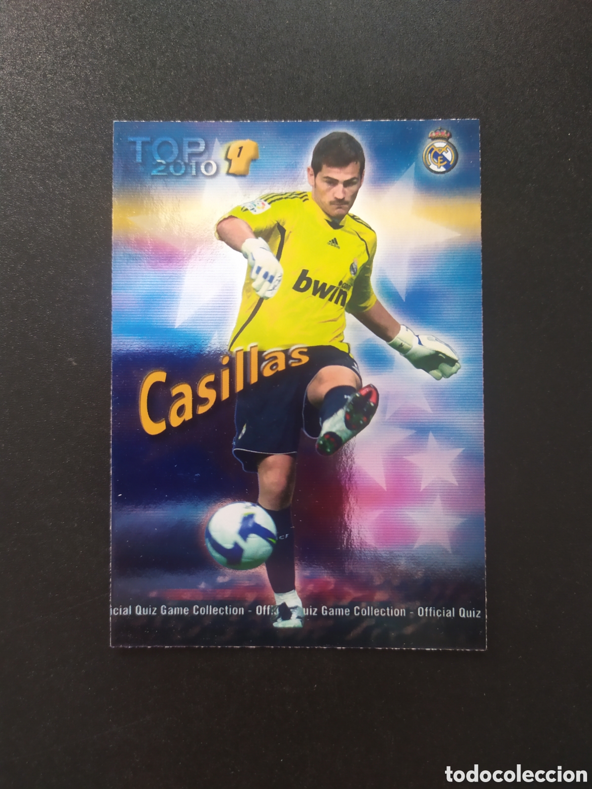 Cromos de f&uacute;tbol: Mundicromo fichas Liga 2009 2010 09 10 Casillas top brillo azul n&deg; 542 Real Madrid