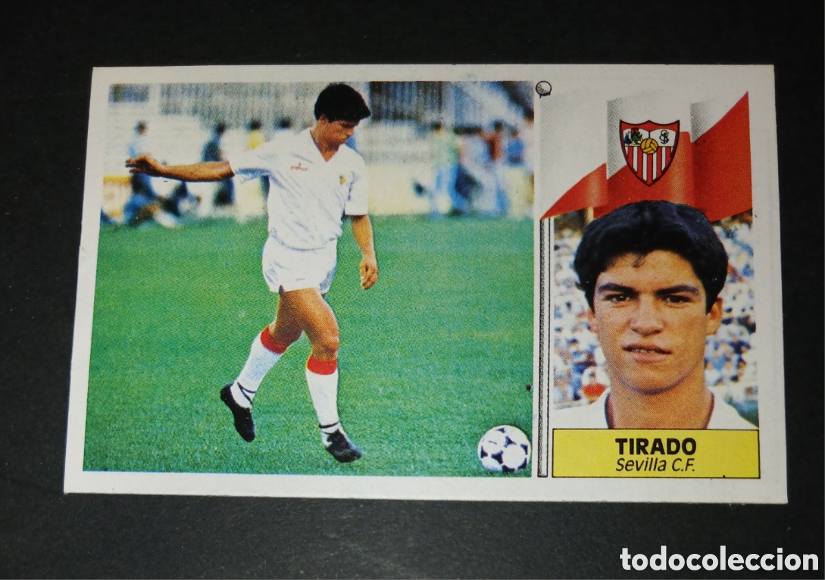 Cromos de f&uacute;tbol: Cromo Tirado (Sevilla CF) - Ediciones Este - Liga 1986/1987 (86/87) - Sin Pegar / Nunca Pegado