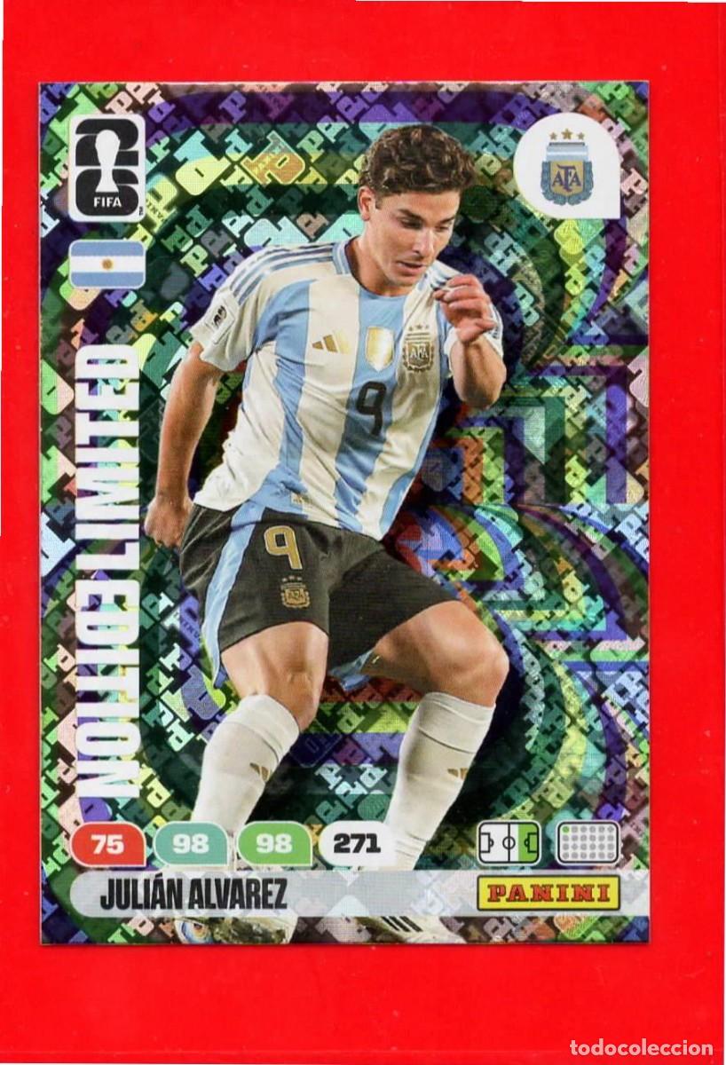 Cromos de f&uacute;tbol: LE-JA Juli&aacute;n Alvarez - Argentina -Limited Edition - FIFA WORLD CUP Mundial 2026 Edicion Limitada