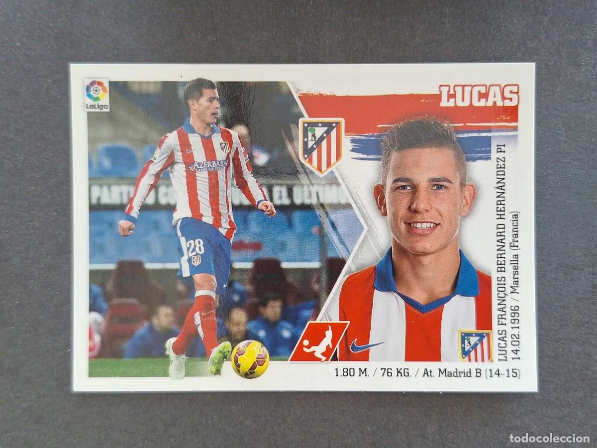 Cromos de f&uacute;tbol: L3 LUCAS ATLETICO DE MADRID LIGA ESTE 2015 2016 15 16 NUNCA PEGADO SIN PEGAR