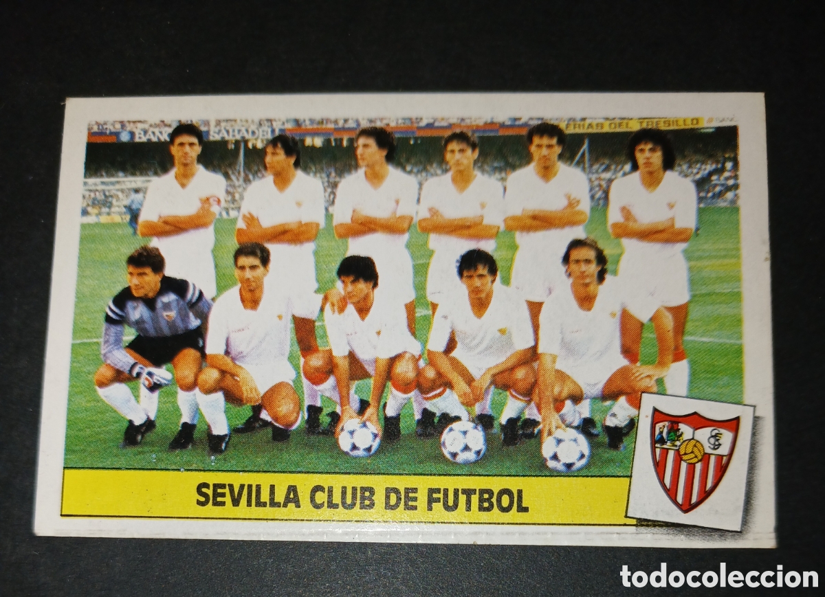 Cromos de f&uacute;tbol: Cromo Alineacion / Equipo (Sevilla FC / Sevilla Club de Futbol) - Ediciones Este - Liga 1986/1987 (8