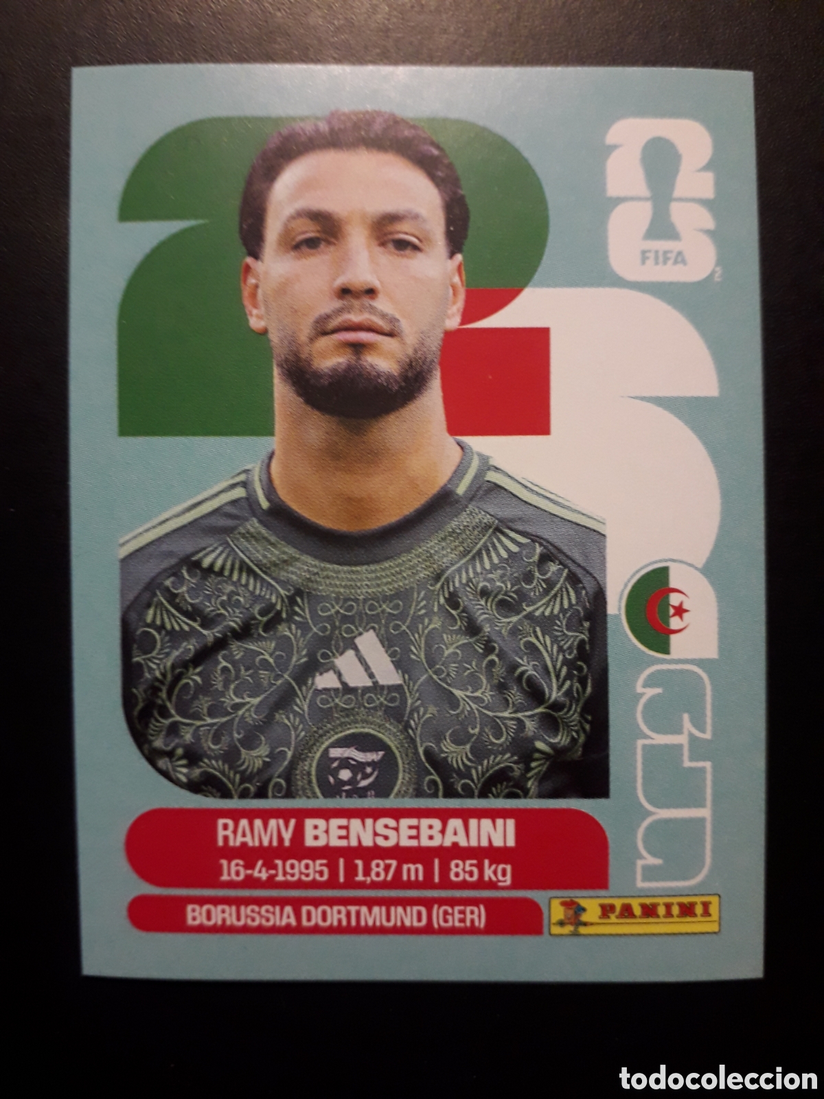 Cromos de f&uacute;tbol: BENSEBAINI ARGELIA ALG 3 MUNDIAL F&Uacute;TBOL 2026 FIFA WORLD CUP PANINI SIN PEGAR PEDIDO M&Iacute;NIMO 3&euro;