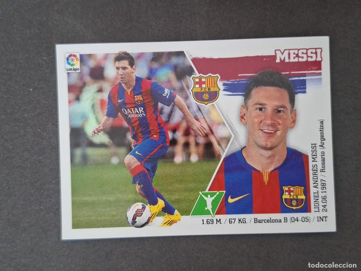 Cromos de f&uacute;tbol: L3 MESSI F. C. BARCELONA LIGA ESTE 2015 2016 15 16 NUNCA PEGADO SIN PEGAR