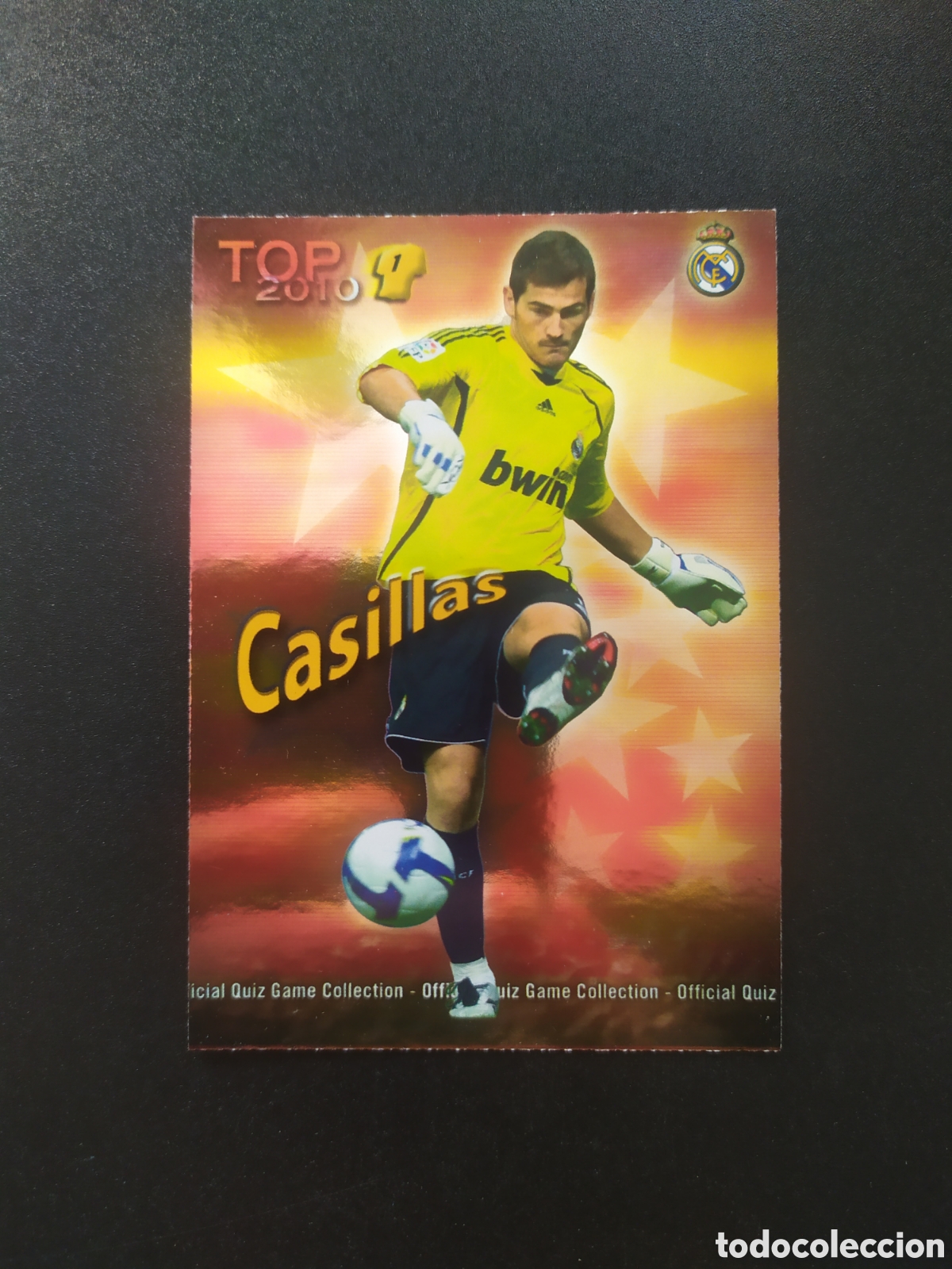 Cromos de f&uacute;tbol: Mundicromo fichas Liga 2009 2010 09 10 Casillas top brillo rojo n&deg; 542 Real Madrid