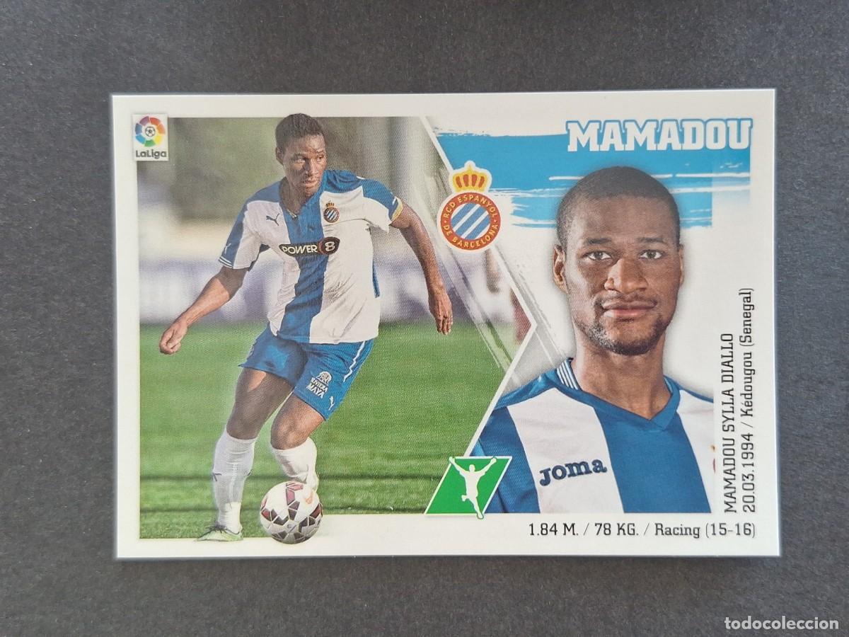 Fu&szlig;ball-Sticker: L3 MAMADOU R. C. D. ESPA&Ntilde;OL LIGA ESTE 2015 2016 15 16 NUNCA PEGADO SIN PEGAR