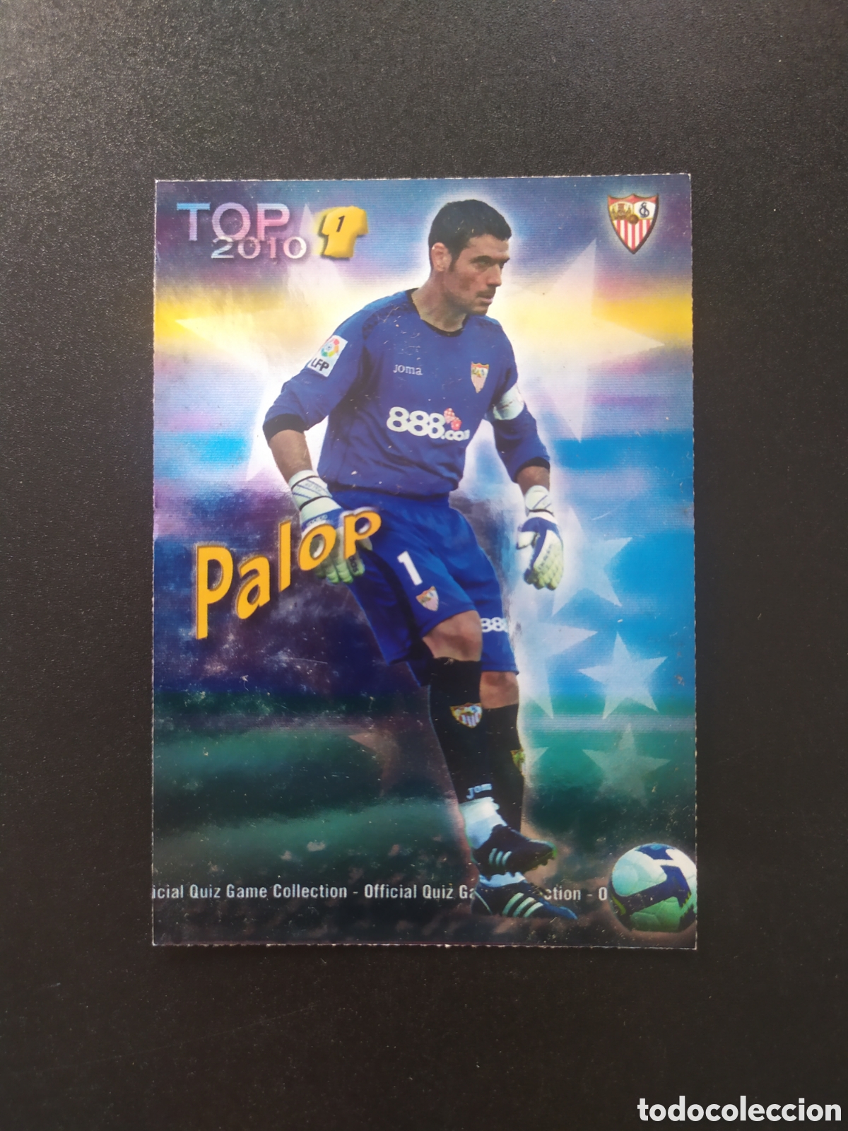 Fu&szlig;ball-Sticker: Mundicromo fichas Liga 2009 2010 09 10 Palop top brillo azul n&deg; 543 Sevilla