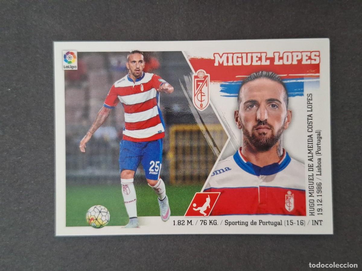 Cartes &agrave; collectionner de Football: L3 MIGUEL LOPES GRANADA C. F. LIGA ESTE 2015 2016 15 16 NUNCA PEGADO SIN PEGAR
