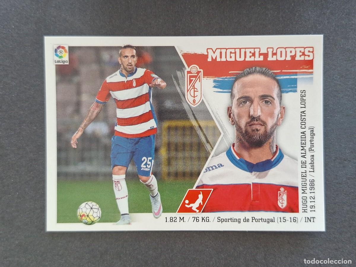 Cartes &agrave; collectionner de Football: L3 MIGUEL LOPES GRANADA C. F. LIGA ESTE 2015 2016 15 16 NUNCA PEGADO SIN PEGAR
