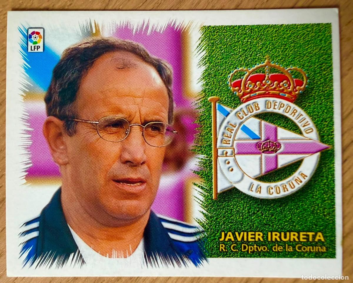 Cromos de f&uacute;tbol: ENTRENADOR IRURETA DEPORTIVO CORU&Ntilde;A 99 00 1999 2000 LIGA EDICIONES ESTE SIN PEGAR STICKER CROMOS