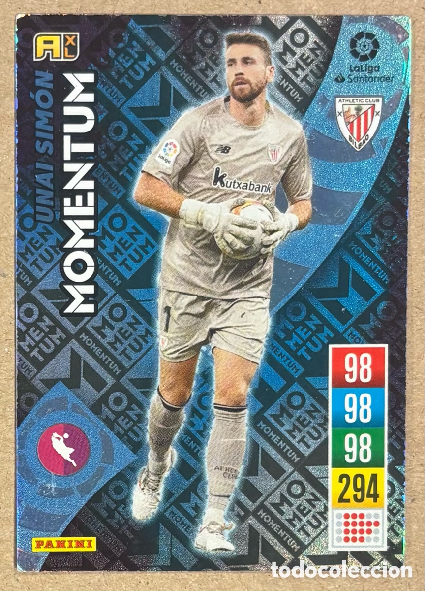 Cromos de f&uacute;tbol: UNAI SIM&Oacute;N (ATHLETIC CLUB BILBAO). CARTA MOMENTUM PANINI ADRENALYN XL LA LIGA 2021-22.