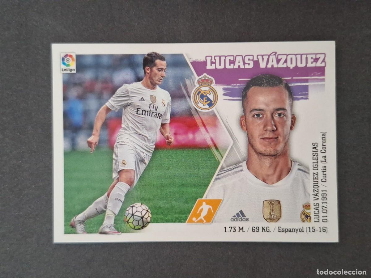 Fu&szlig;ball-Sticker: L3 LUCAS VAZQUEZ REAL MADRID LIGA ESTE 2015 2016 15 16 NUNCA PEGADO SIN PEGAR