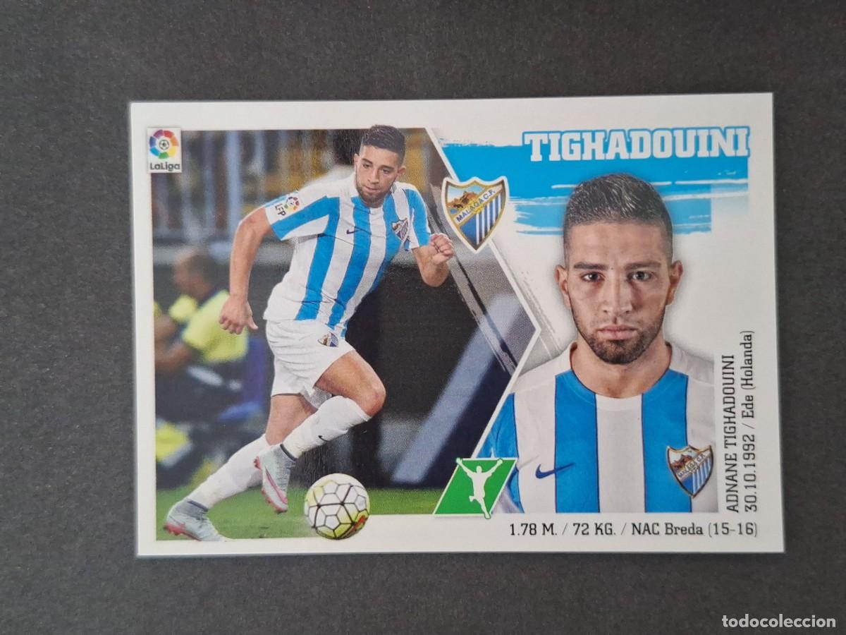Cartes &agrave; collectionner de Football: L3 TIGHADOUINI MALAGA C. F. LIGA ESTE 2015 2016 15 16 NUNCA PEGADO SIN PEGAR