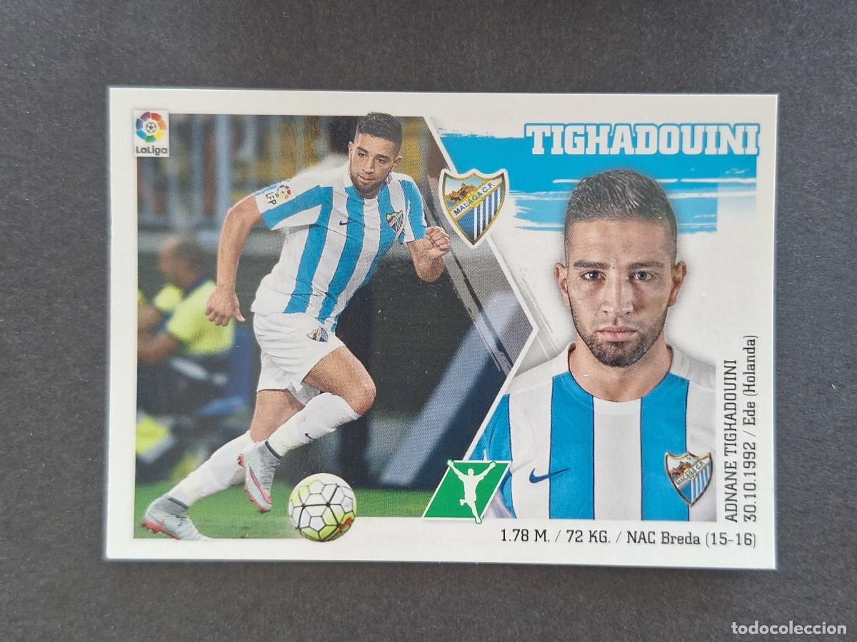 Cromos de f&uacute;tbol: L3 TIGHADOUINI MALAGA C. F. LIGA ESTE 2015 2016 15 16 NUNCA PEGADO SIN PEGAR