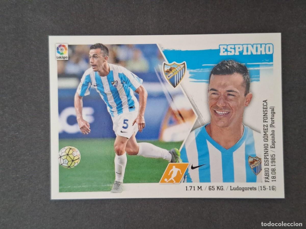 Figurine di Calcio: L3 ESPINHO MALAGA C. F. LIGA ESTE 2015 2016 15 16 NUNCA PEGADO SIN PEGAR