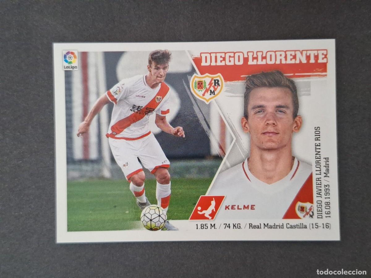 Cromos de f&uacute;tbol: L3 DIEGO LLORENTE RAYO VALLECANO LIGA ESTE 2015 2016 15 16 NUNCA PEGADO SIN PEGAR
