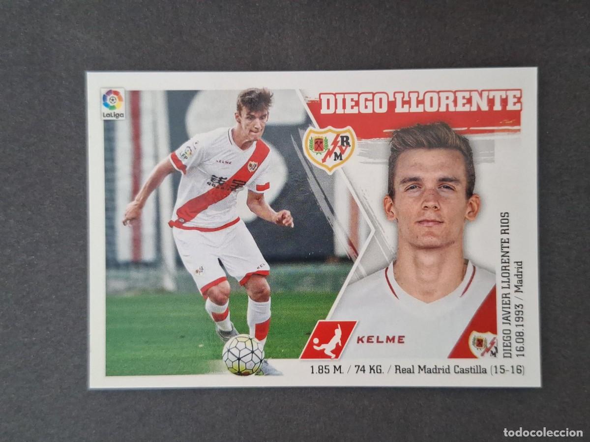 Cromos de f&uacute;tbol: L3 DIEGO LLORENTE RAYO VALLECANO LIGA ESTE 2015 2016 15 16 NUNCA PEGADO SIN PEGAR