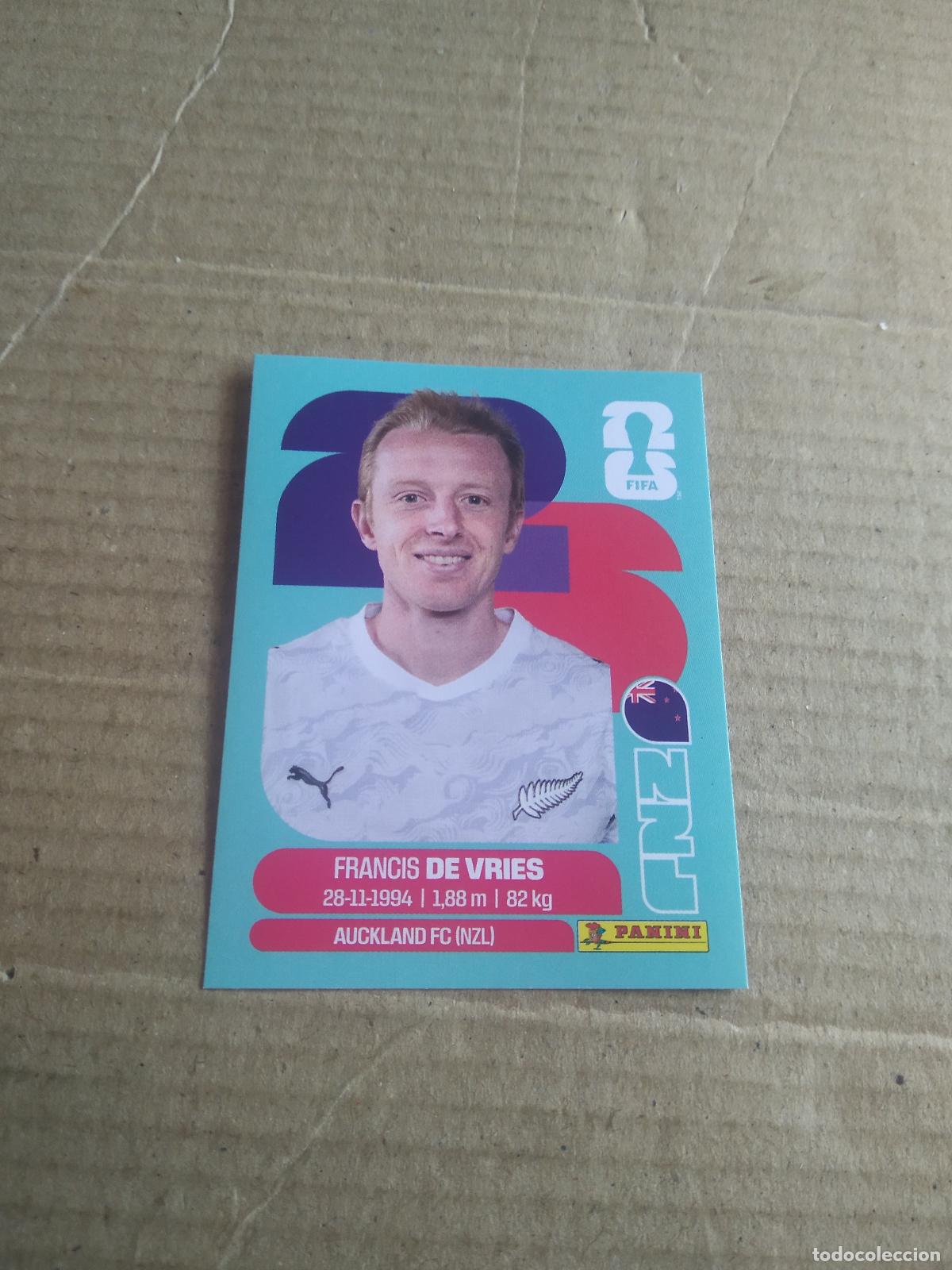 Cartes &agrave; collectionner de Football: NVZ 8 FRANCIS DE VRIES NUEVA ZELANDA CROMO FUTBOL PANINI MUNDIAL 2026 WORLD CUP COPA DEL MUNDO