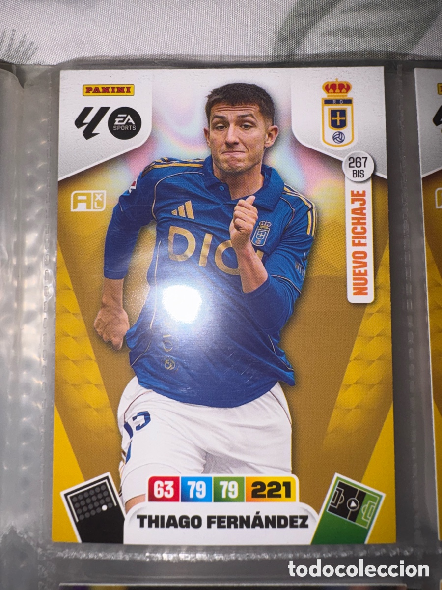 Cromos de Futebol: L3 THIAGO FERNANDEZ REAL OVIEDO 267 BIS NUEVO FICHAJE ADRENALYN XL LIGA 2025/2026 25 26 PANINI